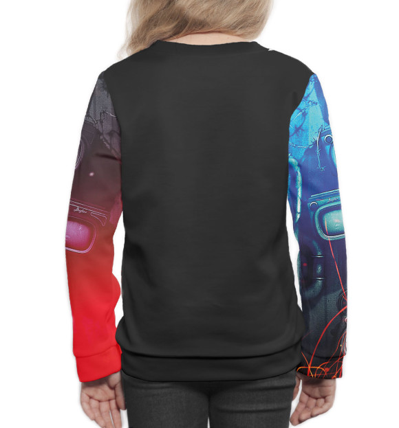 Свитшот для девочек с изображением Marmok цвета Белый