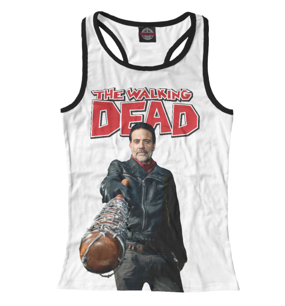 Женская майка-борцовка с изображением Ниган цвета Белый