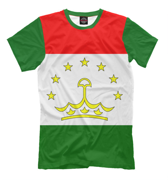 Мужская футболка с изображением Таджикистан цвета Молочно-белый