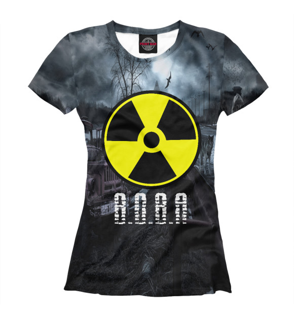 Футболка для девочек с изображением S.T.A.L.K.E.R-ВОВА цвета Белый
