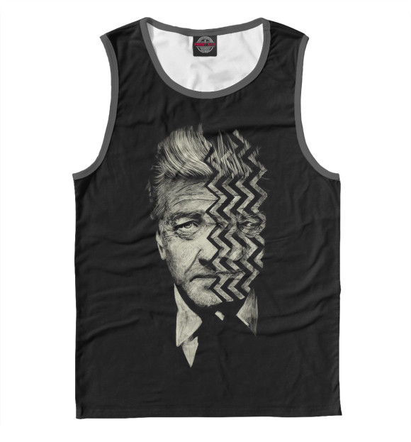Мужская майка с изображением Twin Director David Lynch цвета Белый