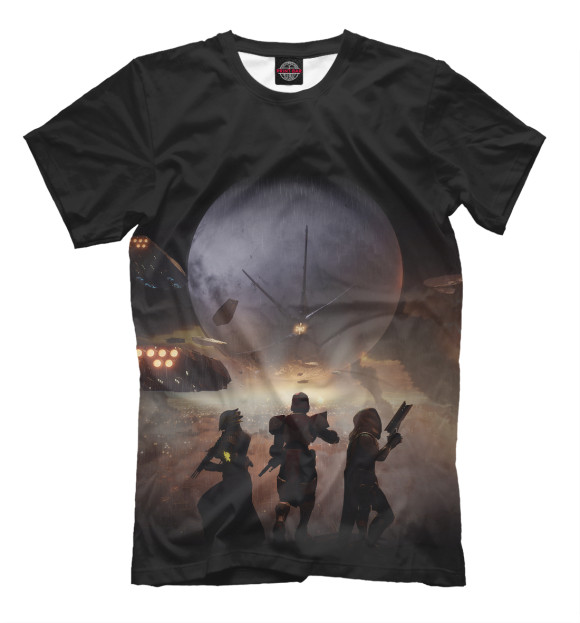 Мужская футболка с изображением Destiny 2 цвета Черный
