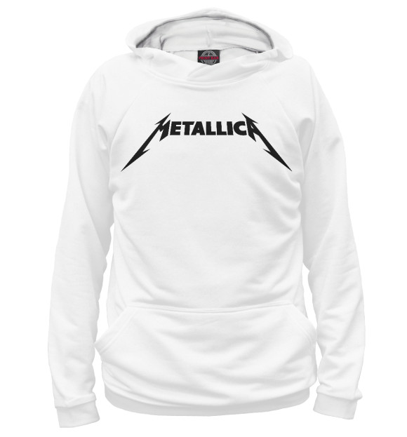 Мужское худи с изображением Metallica цвета Белый