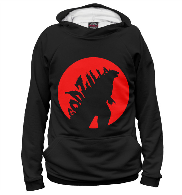 Женское худи с изображением Godzilla цвета Белый