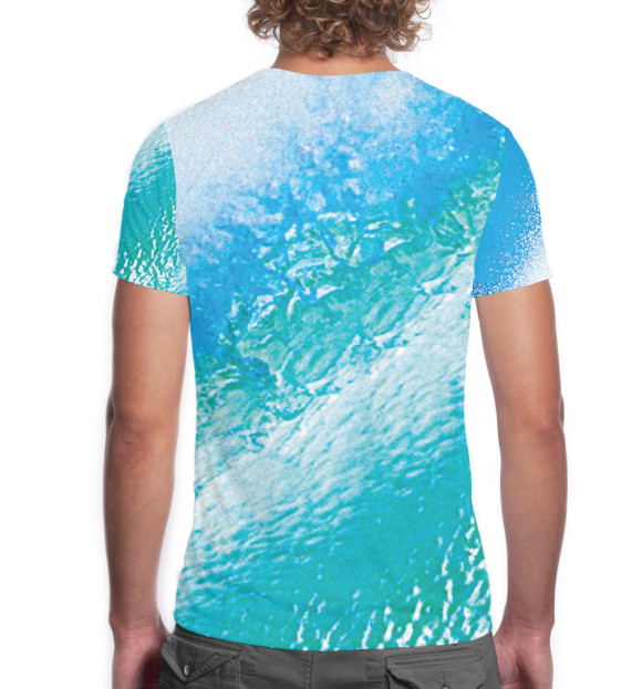 Мужская футболка с изображением Серфинг цвета Белый