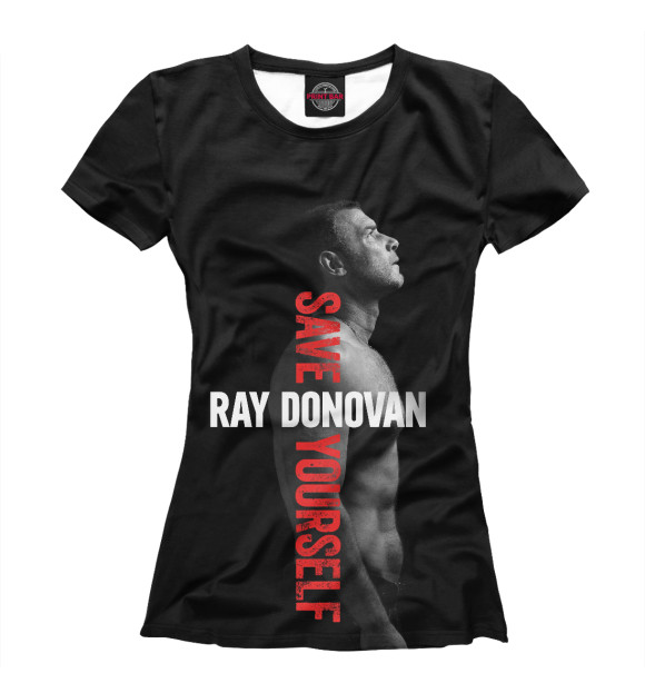 Женская футболка с изображением Ray Donovan цвета Белый
