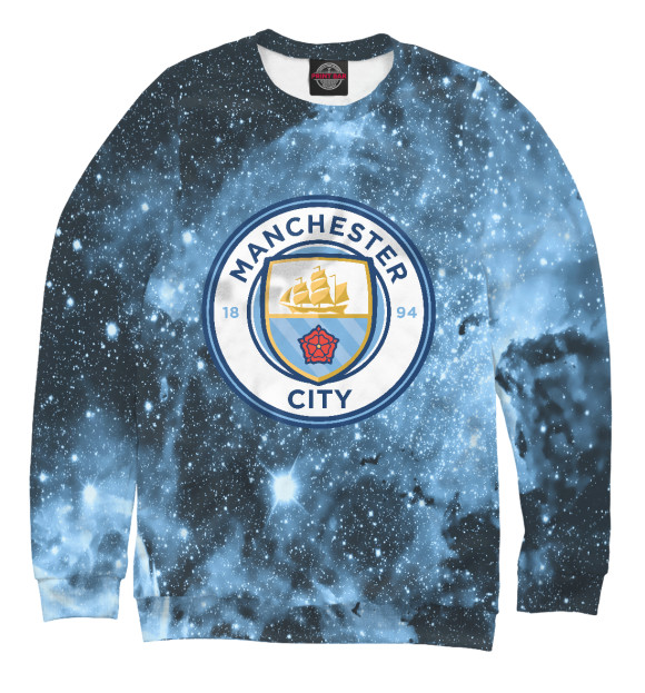 Женский свитшот с изображением Manchester City Cosmos цвета Белый