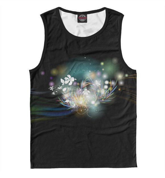 Майка для мальчика с изображением Волшебные цветы цвета Белый