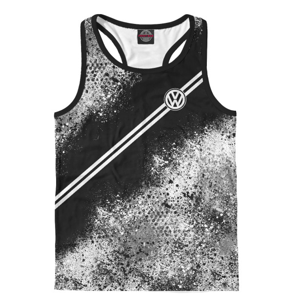 Мужская майка-борцовка с изображением Volkswagen Splatters цвета Белый