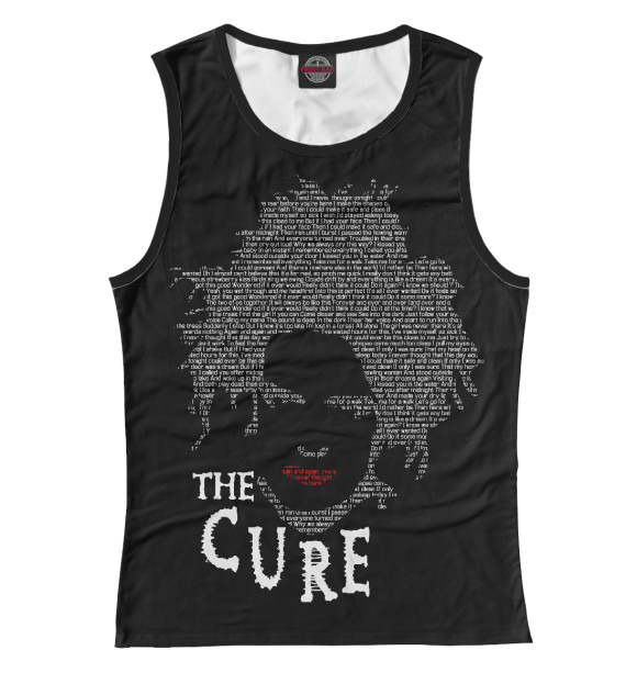 Женская майка с изображением The Cure цвета Белый