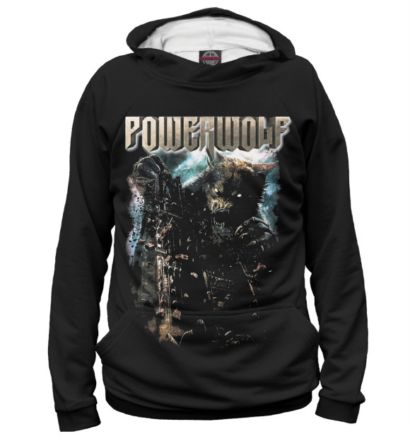 Женское худи с изображением Powerwolf цвета Белый