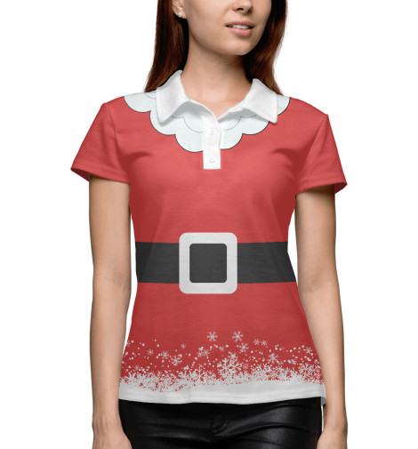 

Поло Print Bar, Белый, Дед мороз