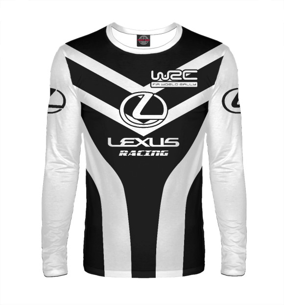 Мужской лонгслив с изображением Lexus цвета Белый