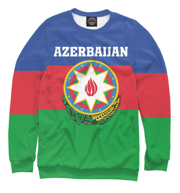 Свитшот для мальчиков с изображением Azerbaijan цвета Белый