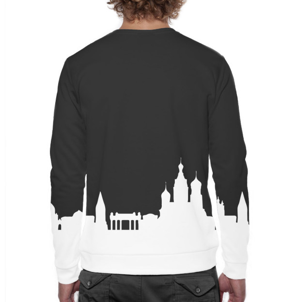 Мужской свитшот с изображением Санкт-Петербург цвета Белый