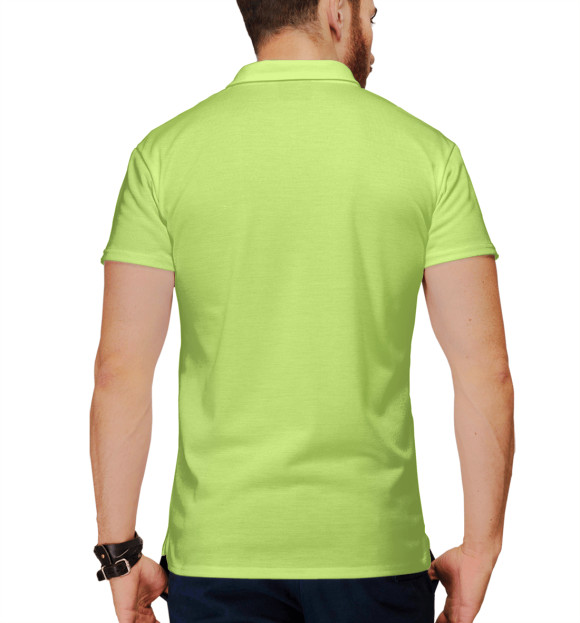 Мужское поло с изображением Танцуй цвета Белый