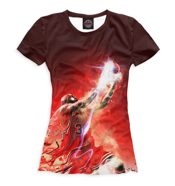 Женская футболка с изображением NBA цвета Белый