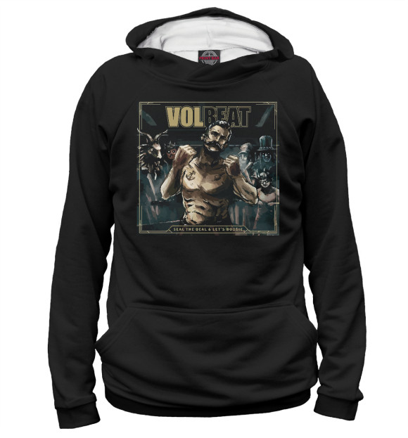 Женское худи с изображением Volbeat цвета Белый