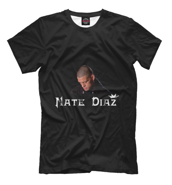 Мужская футболка с изображением diaz king цвета Черный