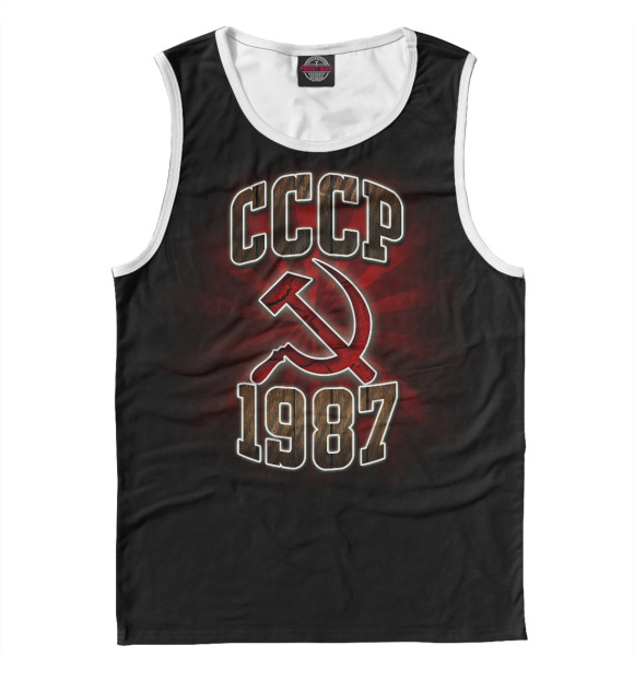 Майка для мальчика с изображением 1987 цвета Белый