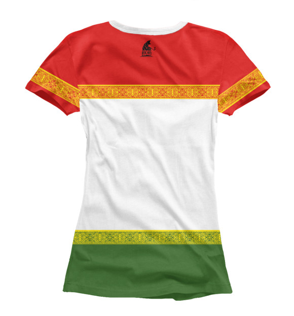 Женская футболка с изображением Tajikistan light цвета Белый