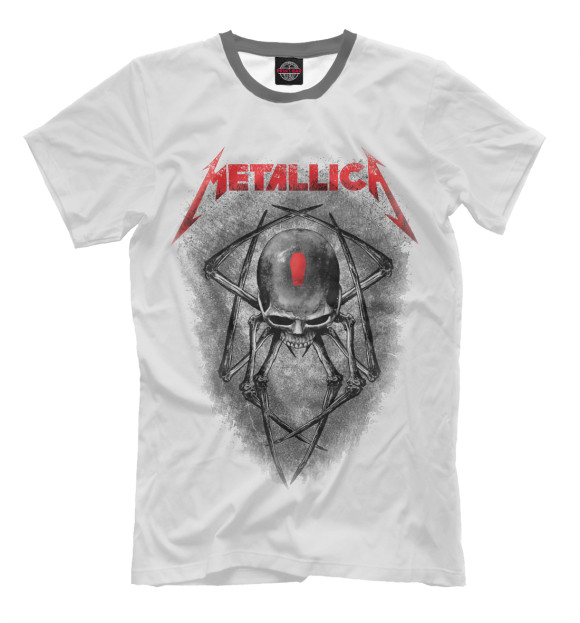 Мужская футболка с изображением Metallica цвета Молочно-белый
