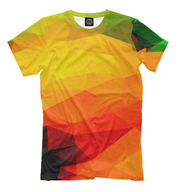 Мужская футболка с изображением Polygon цвета Оранжевый