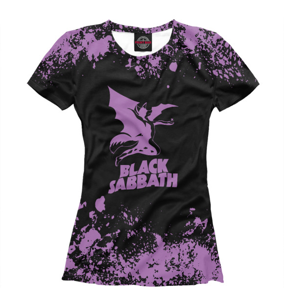 Футболка для девочек с изображением Black Sabbath цвета Белый