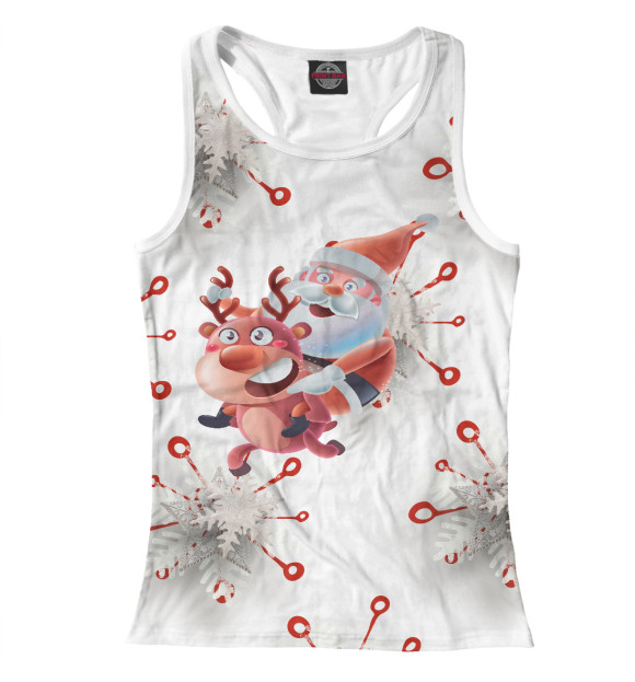 Женская майка-борцовка с изображением Шутники цвета Белый