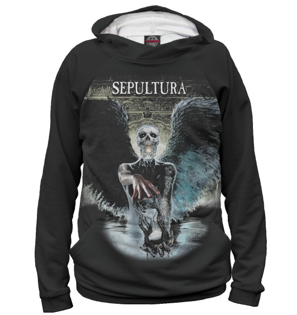 Женское худи с изображением Sepultura цвета Белый