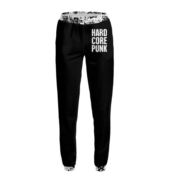 Женские спортивные штаны с изображением Hard core punk цвета Белый