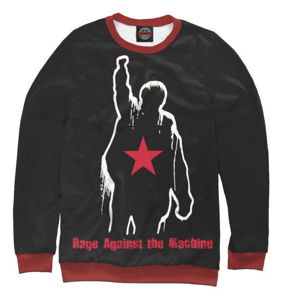 Свитшот для девочек с изображением Rage Against цвета Белый