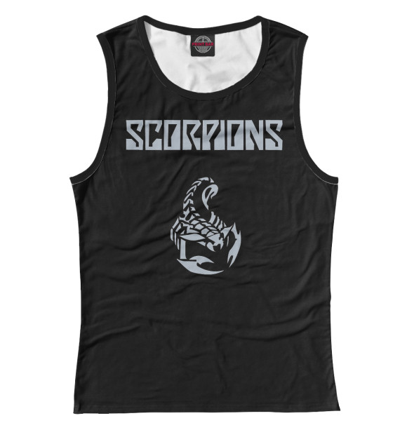 Майка для девочки с изображением Scorpions цвета Белый