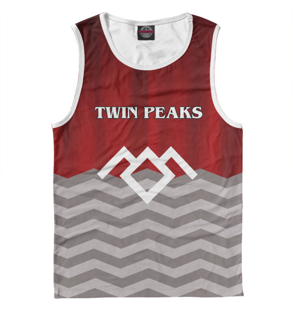 Майка для мальчика с изображением Twin Peaks цвета Белый