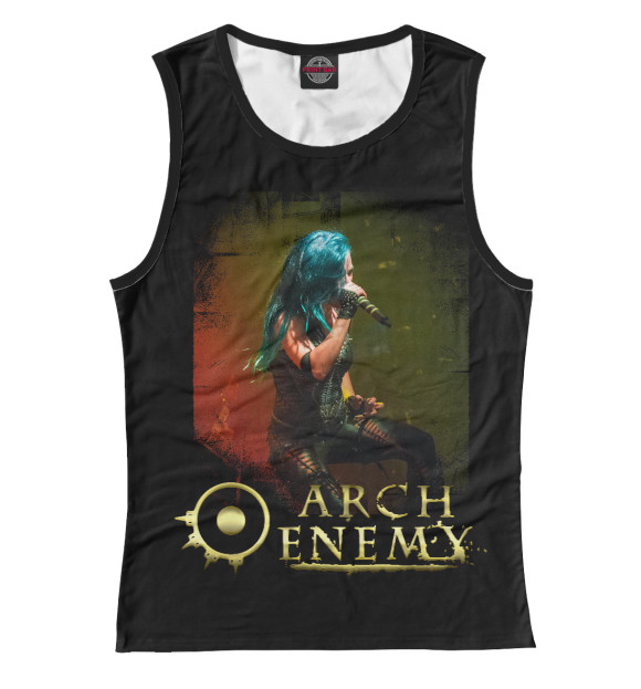 Майка для девочки с изображением Arch Enemy цвета Белый