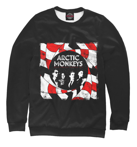 Мужской свитшот с изображением Arctic Monkeys цвета Белый