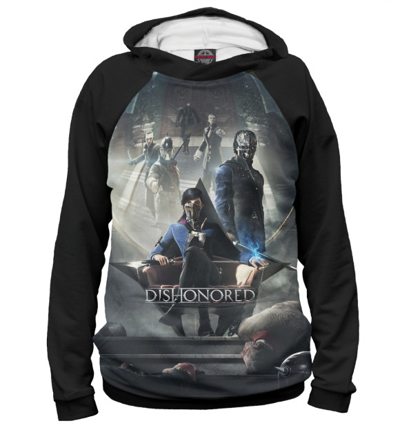 Женское худи с изображением Dishonored цвета Белый
