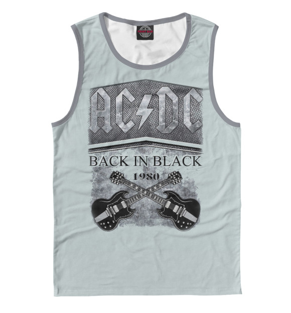 Майка для мальчика с изображением AC/DC цвета Белый