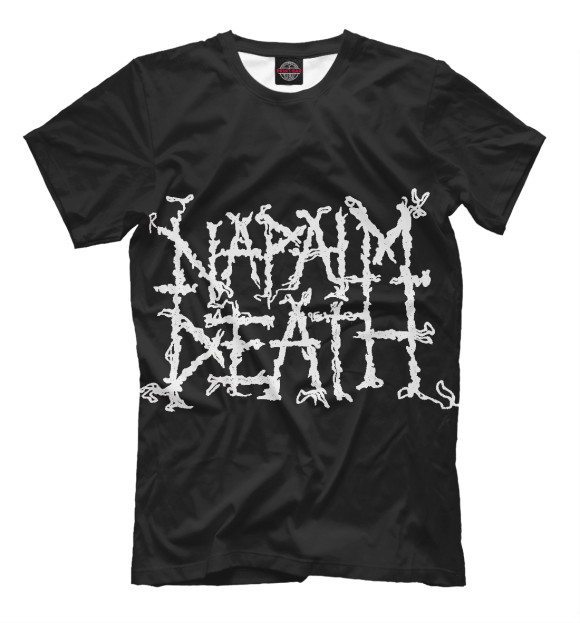 Мужская футболка с изображением Napalm Death цвета Черный