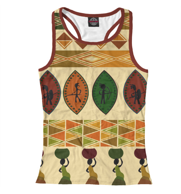 Женская майка-борцовка с изображением People цвета Белый