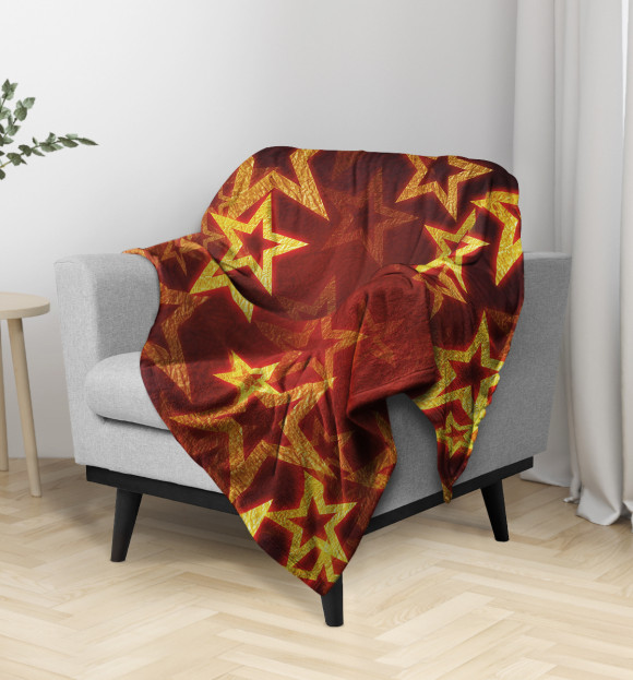 Плед с притом Звезды цвета Белый Плед с изображением Звезды цвета Белый