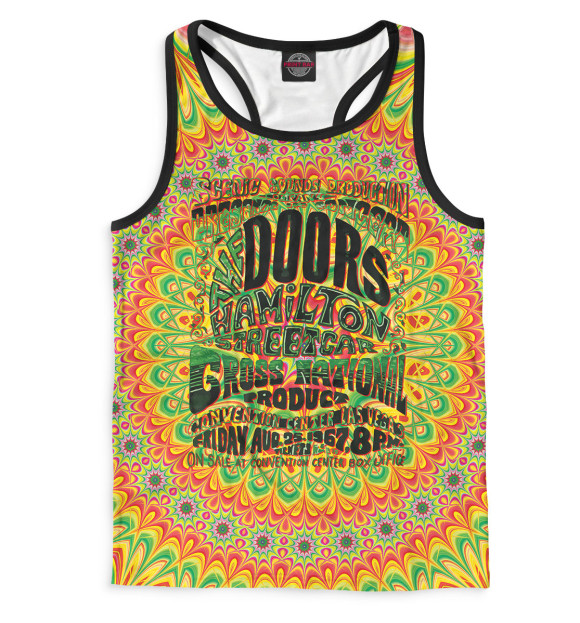 Мужская майка-борцовка с изображением The Doors цвета Белый