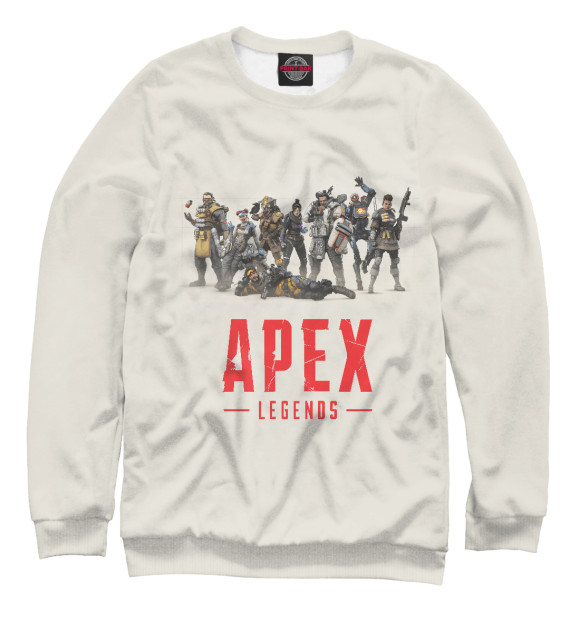 Мужской свитшот с изображением Apex Legends персонажи цвета Белый