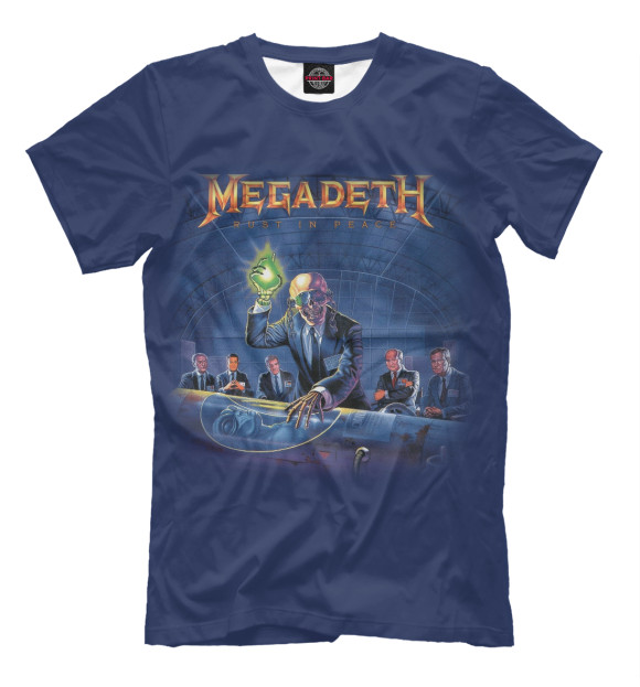 Мужская футболка с изображением Megadeth цвета Серый