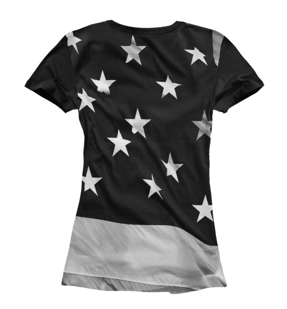 Женская футболка с изображением Black flag USA цвета Белый