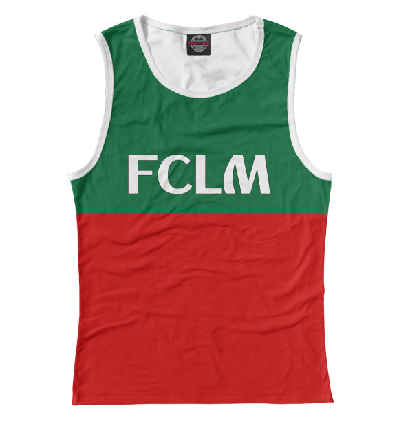 Женская майка с изображением FCLM цвета Белый