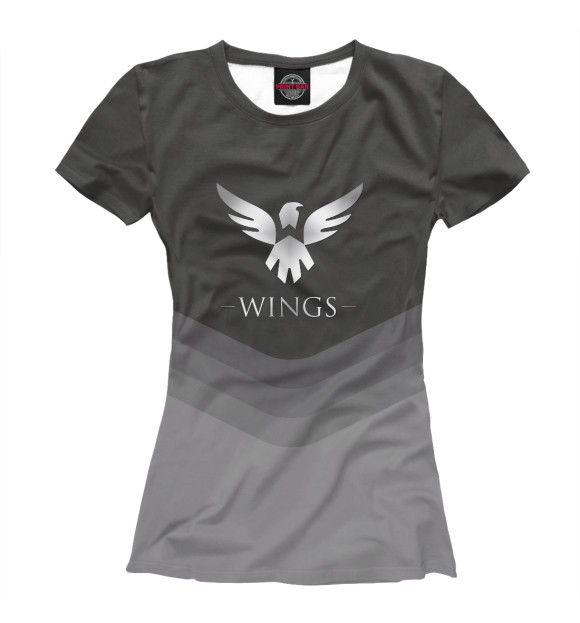 Женская футболка с изображением Wings Team цвета Белый
