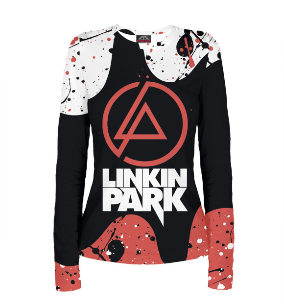 Женский лонгслив с изображением Linkin Park цвета Белый