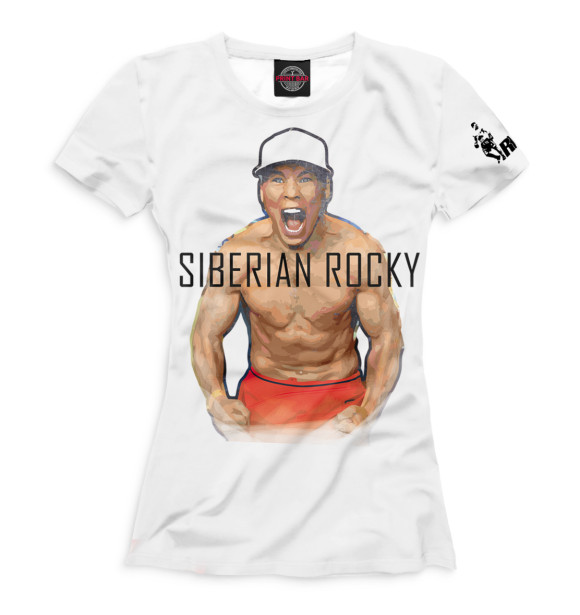 Женская футболка с изображением Siberian Rocky цвета Белый