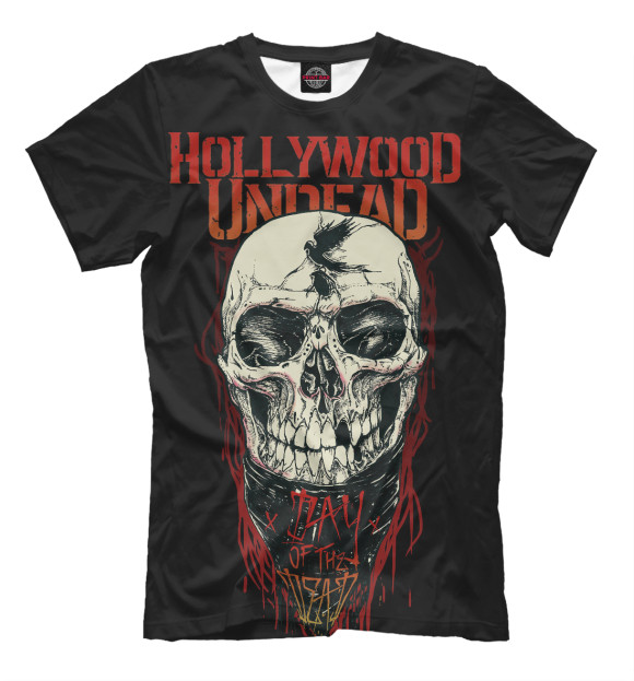 Мужская футболка с изображением Hollywood Undead цвета Черный
